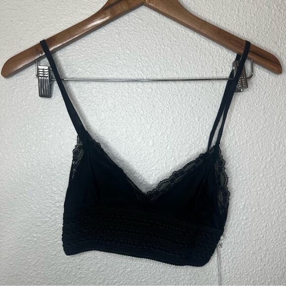One teaspoon black fox bodice triangle lace bralette Top NEW EXTRA SMALL XS - Picture 2 of 8